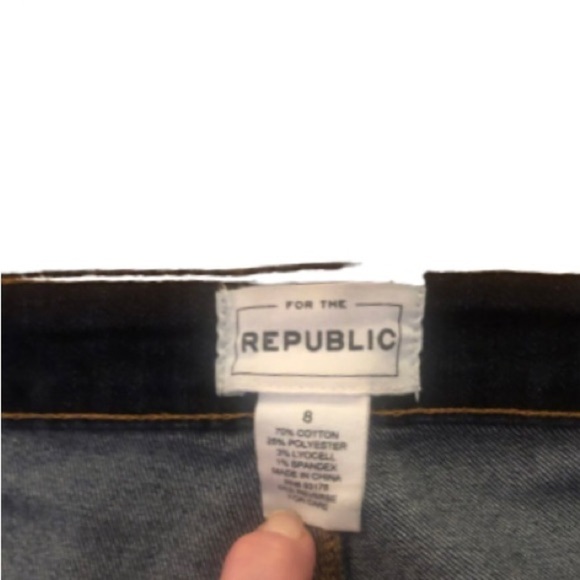 For The Republic Dark Wash High Rise Stretch Straight Leg Jeans Sz 8 - Picture 5 of 5